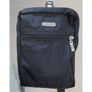 Baggallini Black Nylon Crossbody Travel Organizer Bag Multi Pocket